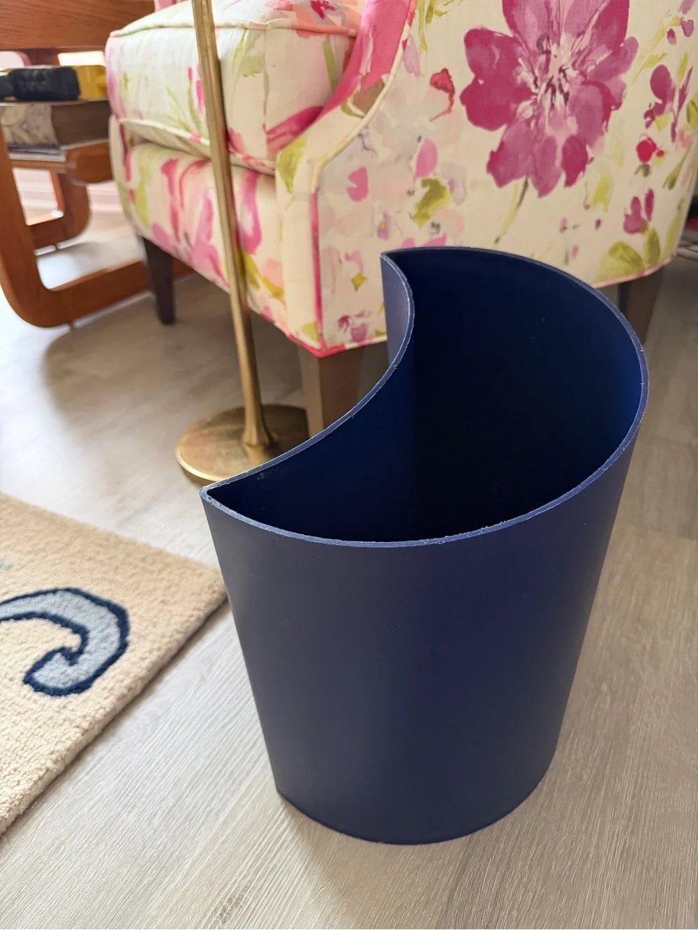 Vintage Emruss Cresent Moon Trash Can 12X9